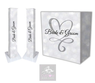 Bride & Groom Lycra DJ Booth Cover (PACKAGE BUNDLE)
