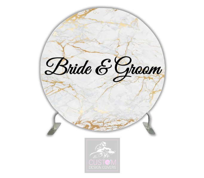 Bride & Groom Full Circle Pillowcase Backdrop Cover (DOUBLE SIDED) 