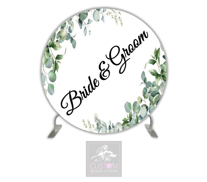 Bride & Groom Full Circle Pillowcase Backdrop Cover 