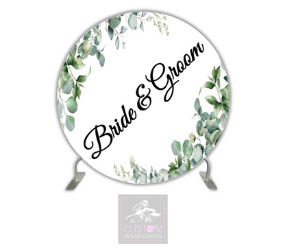 Bride & Groom Full Circle Pillowcase Backdrop Cover (DOUBLE SIDED) 