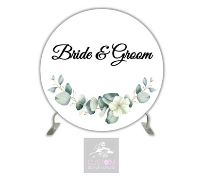 Bride & Groom Full Circle Pillowcase Backdrop Cover (DOUBLE SIDED) 