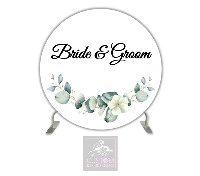 Bride & Groom Full Circle Pillowcase Backdrop Cover (DOUBLE SIDED) 