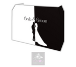 Bride & Groom Silhouette Lycra DJ Booth Cover