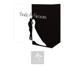 Bride & Groom Silhouette Booth Cover Truss