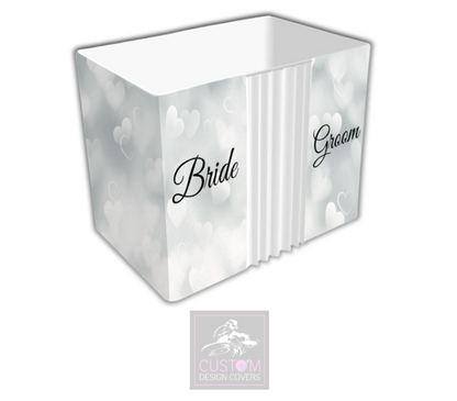 Bride & Groom With Hearts Photobooth Enclosure Cover 