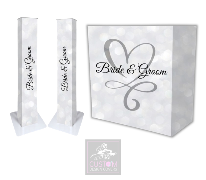 Bride & Groom Lycra DJ Booth Cover (PACKAGE BUNDLE)