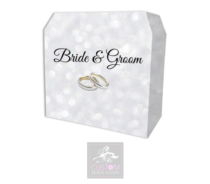 Bride & Groom Lycra DJ Booth Cover 