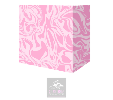 Pink Bubble Gum Lycra DJ Booth Cover