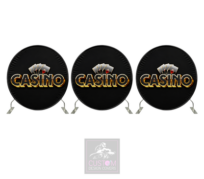 Casino Sign Full Circle Pillowcase Backdrop Covers