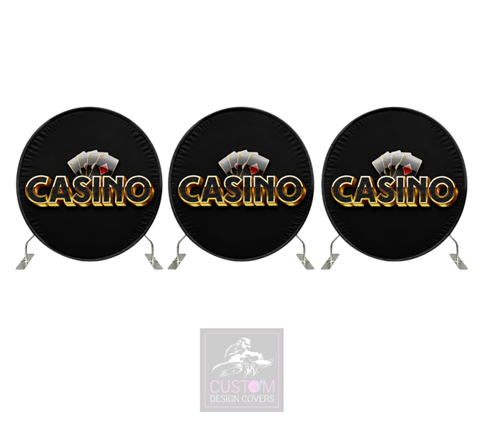 Casino Sign Full Circle Pillowcase Backdrop Covers