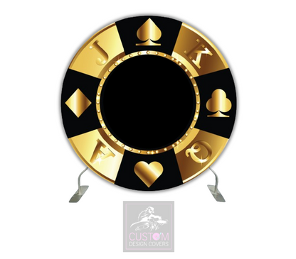 Casino Chip Full Circle Pillowcase Backdrop Cover