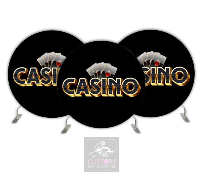 X3 Casino Sign Full Circle Backdrop Covers