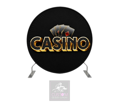 Casino Chip Full Circle Pillowcase Backdrop Cover