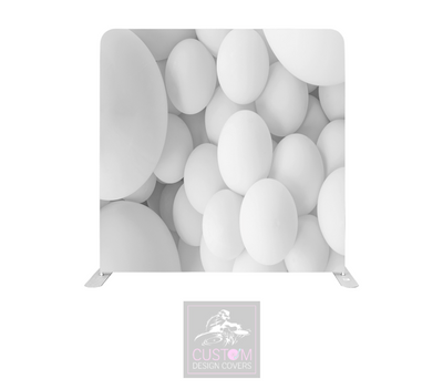Big White Balloons Lycra Pillowcase Backdrop Cover (DOUBLE SIDED)