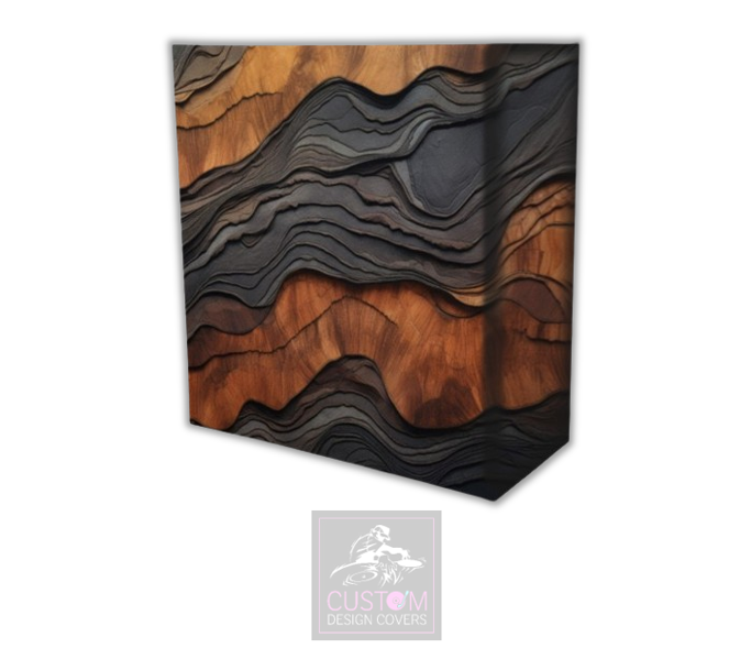 Charred Wood Lycra DJ Booth Covers 