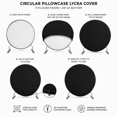 Casino Chip Full Circle Pillowcase Backdrop Covers x3