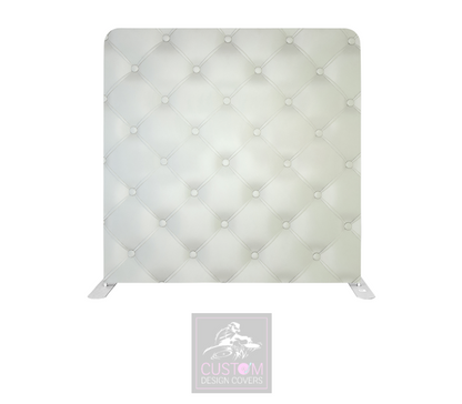 Off White Chesterfield Lycra Pillowcase Backdrop Cover (DOUBLE SIDED)