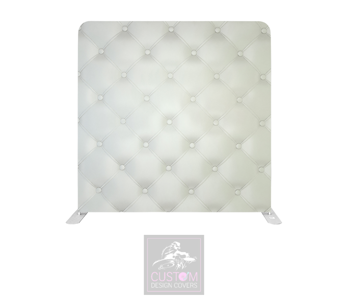 Off White Chesterfield Lycra Pillowcase Backdrop Cover (DOUBLE SIDED)