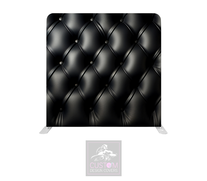Black Chesterfield Lycra Pillowcase Backdrop Cover (DOUBLE SIDED)