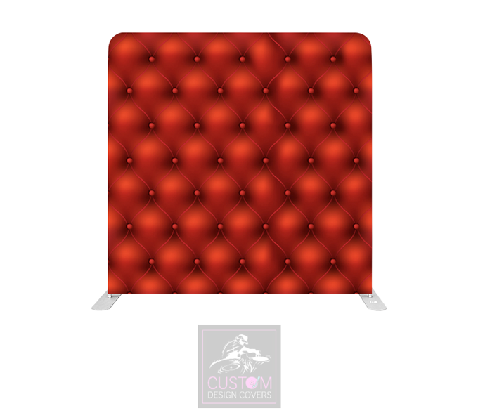 Red Chesterfield Lycra Pillowcase Backdrop Cover (DOUBLE SIDED)