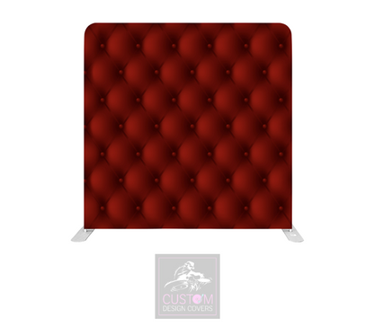 Deep Red Small Chesterfield Lycra Pillowcase Backdrop Cover (DOUBLE SIDED)