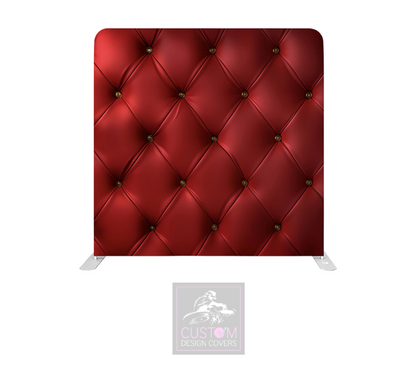 Deep Red Chesterfield Lycra Pillowcase Backdrop Cover (DOUBLE SIDED)