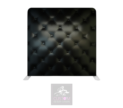 Black Chesterfield Lycra Pillowcase Backdrop Cover (DOUBLE SIDED)