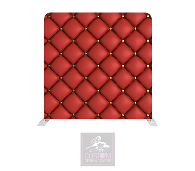 Red Chesterfield Lycra Pillowcase Backdrop Cover (DOUBLE SIDED) 