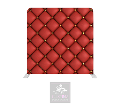 Red Chesterfield Lycra Pillowcase Backdrop Cover (DOUBLE SIDED) 
