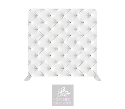 White Chesterfield Lycra Pillowcase Backdrop Cover