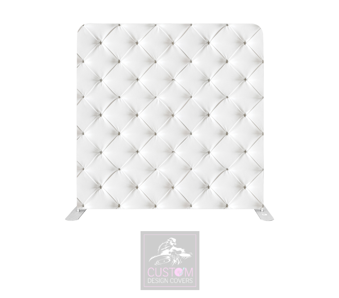 White Chesterfield Lycra Pillowcase Backdrop Cover (DOUBLE SIDED)