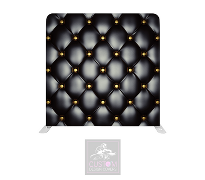 Black Chesterfield Lycra Pillowcase Backdrop Cover