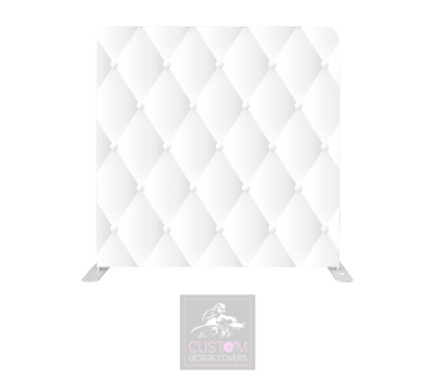 White Chesterfield Lycra Pillowcase Backdrop Cover