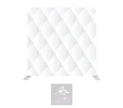 White Chesterfield Lycra Pillowcase Backdrop Cover (DOUBLE SIDED)