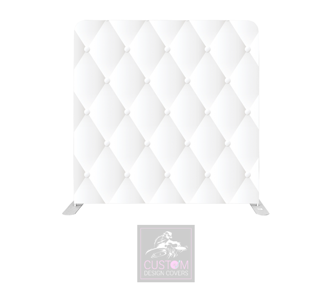 White Chesterfield Lycra Pillowcase Backdrop Cover (DOUBLE SIDED)