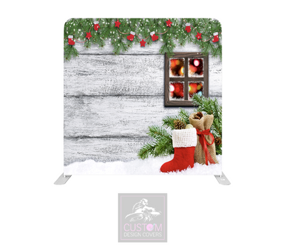 Festive Rustic Lycra Pillowcase Backdrop Cover (DOUBLE SIDED)