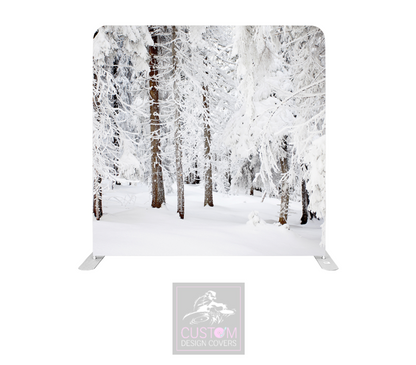 Snowy Forest Lycra Pillowcase Backdrop Cover (DOUBLE SIDED)
