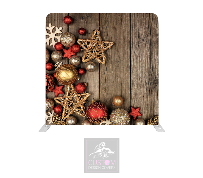 Decorations on Rustic Lycra Pillowcase Backdrop Cover