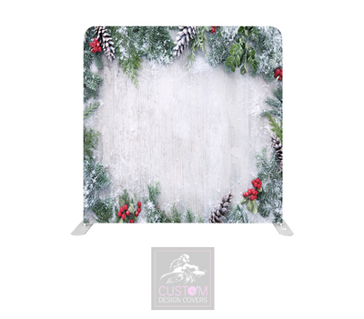 Christmas Garland Lycra Pillowcase Backdrop Cover