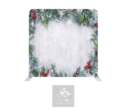 Christmas Garland Lycra Pillowcase Backdrop Cover