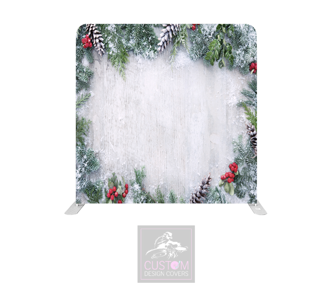 Christmas Garland Lycra Pillowcase Backdrop Cover
