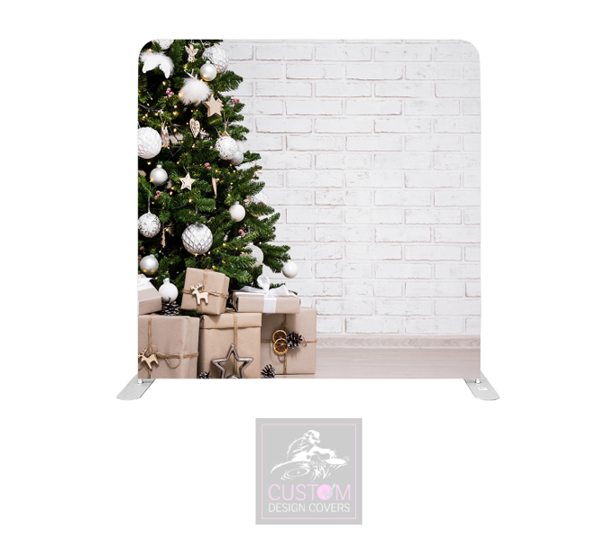 Happy Christmas Lycra Pillowcase Backdrop Cover