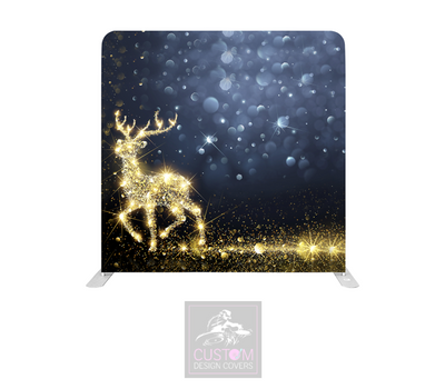 Reindeer Sparkle Lycra Pillowcase Backdrop Cover (DOUBLE SIDED)