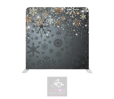 Snowflakes Lycra Pillowcase Backdrop Cover (DOUBLE SIDED)