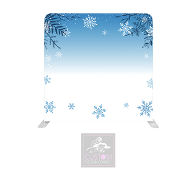 Snowflakes Lycra Pillowcase Backdrop Cover (DOUBLE SIDED)