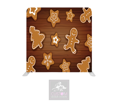 Gingerbread Lycra Pillowcase Backdrop Cover (DOUBLE SIDED)