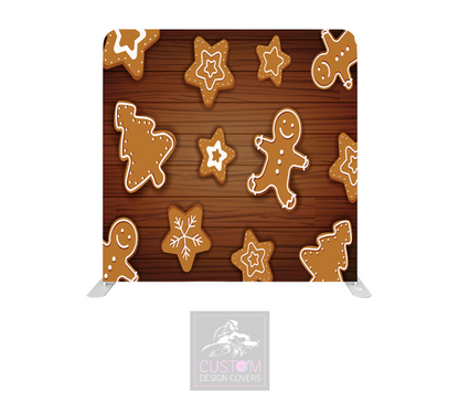 Gingerbread Lycra Pillowcase Backdrop Cover (DOUBLE SIDED)