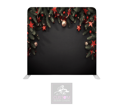 Christmas Garland Lycra Pillowcase Backdrop Cover (DOUBLE SIDED)