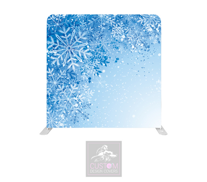 Snowflakes Lycra Pillowcase Backdrop Cover (DOUBLE SIDED)