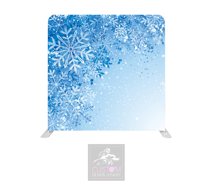 Snowflakes Lycra Pillowcase Backdrop Cover (DOUBLE SIDED)